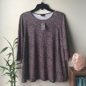 J.Jill wearever collection Red pattern Shirt